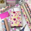 Hallmark Pretty Wrapping Paper with Cutlines on Reverse (6 Rolls: 180 Square Feet Total) Flowers, Butterflies, Stripes, Dots for Birthdays, Mother’s Day, Valentine’s Day(Floral  Dots  Stripes  Butterflies  “Happy Birthday”)