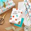 Hallmark Recycled Wrapping Paper with Cutlines on Reverse (3 Rolls: 60 Sq. Ft. Ttl) Red, Blue, Green, Gold Stripes, Candles, “Happy Birthday” for Kids and Adults(Stripes  Presents  Birthday Candles)