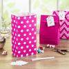 Hallmark Red and White Stripe Party Favor and Wrapped Treat Bags with Gift Tag Stickers (30 Bags, 30 Labels) for Christmas, Valentines Day, Birthdays, May Day, Care Packages and More(Pink Chevron  Solid  Polka Dot)