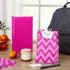 Hallmark Red and White Stripe Party Favor and Wrapped Treat Bags with Gift Tag Stickers (30 Bags, 30 Labels) for Christmas, Valentines Day, Birthdays, May Day, Care Packages and More(Pink Chevron  Solid  Polka Dot)