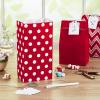 Hallmark Red and White Stripe Party Favor and Wrapped Treat Bags with Gift Tag Stickers (30 Bags, 30 Labels) for Christmas, Valentines Day, Birthdays, May Day, Care Packages and More(Red Chevron  Solid  Polka Dot)