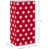 Hallmark Red and White Stripe Party Favor and Wrapped Treat Bags with Gift Tag Stickers (30 Bags, 30 Labels) for Christmas, Valentines Day, Birthdays, May Day, Care Packages and More(Red Chevron  Solid  Polka Dot)