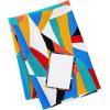 Hallmark Reusable Fabric Gift Wrap (1 Sheet: 26″ x 26″, Black and White Dots and Stripes) for Birthdays, Mother’s Day, Weddings, Engagements, Graduations and More(Bold Abstract  Red  Yellow  Black  Teal  Orange)