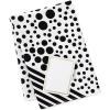 Hallmark Reusable Fabric Gift Wrap (1 Sheet: 26″ x 26″, Black and White Dots and Stripes) for Birthdays, Mother’s Day, Weddings, Engagements, Graduations and More(Natural White with Black Polka Dots and Stripes)