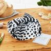 Hallmark Reusable Fabric Gift Wrap (1 Sheet: 26″ x 26″, Black and White Dots and Stripes) for Birthdays, Mother’s Day, Weddings, Engagements, Graduations and More(Natural White with Black Polka Dots and Stripes)