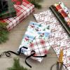 Hallmark Reversible Christmas Wrapping Paper (3 Rolls: 120 sq. ft. ttl) Vintage Santa, Snowmen, Traditional Green, Red and White Plaids(Vintage Santa  Snowmen  Traditional Green  Red and White Plaids)