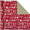 Hallmark Reversible Christmas Wrapping Paper Bundle, Elegant Blue and Gold (4 Rolls: 150 sq. ft. ttl.) Dark Blue, Gold, Teal Snowflakes, Peace, Stripes, Geometric(Santa and Trees)