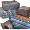 Hallmark Reversible Christmas Wrapping Paper Bundle, Elegant Blue and Gold (4 Rolls: 150 sq. ft. ttl.) Dark Blue, Gold, Teal Snowflakes, Peace, Stripes, Geometric(Elegant Blues)