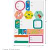 Hallmark Reversible Flat Wrapping Paper Sheets (12 Folded Sheets with Sticker Seals) Rainbow Happy, Exclamation Points, Polka Dots, Confetti for Birthdays, Graduations, Celebrations(Pink  Blue  Green)