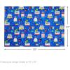 Hallmark Reversible Flat Wrapping Paper Sheets (12 Folded Sheets with Sticker Seals) Rainbow Happy, Exclamation Points, Polka Dots, Confetti for Birthdays, Graduations, Celebrations(Blue Red Dark Blue and Multicolor)