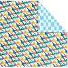 Hallmark Reversible Flat Wrapping Paper Sheets (12 Folded Sheets with Sticker Seals) Rainbow Happy, Exclamation Points, Polka Dots, Confetti for Birthdays, Graduations, Celebrations(Navy  Red  Rainbow)