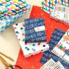 Hallmark Reversible Flat Wrapping Paper Sheets (12 Folded Sheets with Sticker Seals) Rainbow Happy, Exclamation Points, Polka Dots, Confetti for Birthdays, Graduations, Celebrations(Navy  Red  Rainbow)