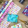 Hallmark Reversible Kids Birthday Wrapping Paper, Monsters and Unicorns (Pack of 3, 120 sq. ft. ttl.)(Monsters and Unicorns)