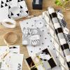 Hallmark Reversible Wrapping Paper Bundle with Ribbon & Gift Tag Stickers – Black, Gold Stripes, Plaid (3 Pack, 120 sq. ft. TTL, 30 Yds. Mini Ribbon, 36 Labels) for Graduations, Weddings, Christmas(White  Black  Gold  Gray)