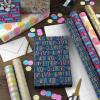 Hallmark Reversible Wrapping Paper Roll Bundle, Peach & Purple Flowers, Pink Stripes, Balloons (3 Rolls: 75 sq. ft. ttl.) for Birthdays, Mother’s Day, Weddings, Baby Showers, and Bridal Showers(“Happy Birthday”  Balloons  Floral  “Celebrate”  Pastel Plaid)