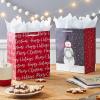 Hallmark Rustic Bag Assortment (8 Bags: 4 Medium 9″, 4 Large 13″) Snowy Red Barn, Red Truck, Plaid, Painted Wood Sign(1 Count (Pack of 4))