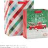 Hallmark Rustic Bag Assortment (8 Bags: 4 Medium 9″, 4 Large 13″) Snowy Red Barn, Red Truck, Plaid, Painted Wood Sign(1 Count (Pack of 8))