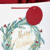 Hallmark Rustic Bag Assortment (8 Bags: 4 Medium 9″, 4 Large 13″) Snowy Red Barn, Red Truck, Plaid, Painted Wood Sign(Large)