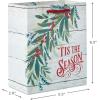 Hallmark Rustic Bag Assortment (8 Bags: 4 Medium 9″, 4 Large 13″) Snowy Red Barn, Red Truck, Plaid, Painted Wood Sign(Small)