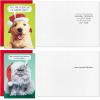 Hallmark Shoebox Funny Boxed Christmas Cards (24 Cards and 24 Envelopes) Dog, Cat, Llama, Reindeer