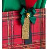 Hallmark Signature 7″ Medium Christmas Gift Bag with Tissue Paper (Hunter Green and Gold Tree, Happy Holidays) with Foil, Glitter, Metal Handle(Red Plaid)