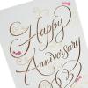Hallmark Signature Anniversary Card for Couple (Champagne Cheers)(Happy Anniversary – White)