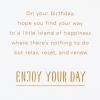 Hallmark Signature Birthday Card (Seashell Birthday Cake)(Island of Happiness)