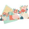 Hallmark Signature Blank Card (Rainbow)(Displayable Accordion Fold Flowers)