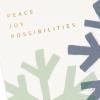 Hallmark Signature Christmas Card (Snowflakes)(Peace Joy Possibilities Snowflakes)