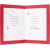 Hallmark Signature Christmas Card for Family (So Glad We’re Family)(Snowman with Red Background)