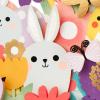 Hallmark Signature Displayable Easter Card (Accordion Fold Pop Up Flowers and Bunnies)(Accordion Fold Pop Up Flowers and Bunnies)