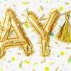Hallmark Signature Graduation Card (Yay Balloons)(Gold)