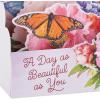 Hallmark Signature Paper Wonder Pop Up Card, Happy Thoughts Bouquet (Nurses Day Card, Teacher Appreciation, Healthcare Worker Gift) (1299RZH1135)(Butterfly and Flowers)