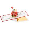 Hallmark Signature Paper Wonder Pop Up Christmas Card (Peanuts, Snoopy’s Dog House)(Peanuts  Snoopy’s Dog House Pop up)