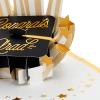 Hallmark Signature Paper Wonder Pop Up Graduation Cards, Grad Cap (4 3D Cards with Envelopes)(Black and Gold)