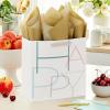Hallmark Signature Studio 10″ Large Square Gift Bag with Tissue Paper (Happy Birthday) Teal, Gray, Pink, Blue on White(Minimal Teal  Gray  Pink  Blue)