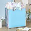 Hallmark Signature Studio 7″ Medium Gift Bag with Tissue Paper (Embossed Hearts, White, Pink, Gold) for Birthdays, Valentine’s Day, Baby Showers, Bridal Showers(Blue)