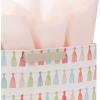 Hallmark Signature Studio 7″ Medium Square Gift Bag with Tissue Paper (Abstract Brushstrokes) Peach, Mint Green, Teal for Easter, Birthdays, Bridal Showers and More(Rainbow Tassels)