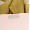 Hallmark Signature Studio 7″ Medium Square Gift Bag with Tissue Paper (Abstract Brushstrokes) Peach, Mint Green, Teal for Easter, Birthdays, Bridal Showers and More(Coral  Blush Pink  Gold Stripes)