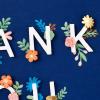 Hallmark Signature Thank You Card (Dog with Balloons) for Nurses Day, Admin Professional Day, Teacher Appreciation and More(Flowers)