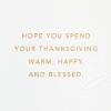 Hallmark Signature Thanksgiving Card (Blessings and Love)(Give Thanks  Embossed Fall Wreath)