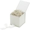 Hallmark Small Gift Box with Bow and Shredded Paper Fill (Black 4 inch Gift Box) for Weddings, Graduations, Birthdays, Father’s Day, Groomsmen Gifts, All Occasion(Grey White)