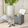 Hallmark Small Gift Box with Bow and Shredded Paper Fill (Black 4 inch Gift Box) for Weddings, Graduations, Birthdays, Father’s Day, Groomsmen Gifts, All Occasion(Slate Gray)