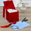 Hallmark Small Gift Box with Bow and Shredded Paper Fill (Red Signature 4 inch Gift Box with Glitter) for Birthdays, Graduations, Anniversaries, Christmas, Valentine’s Day, All Occasion(Red Glitter)