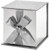 Hallmark Small Gift Box with Bow and Shredded Paper Fill (Red Signature 4 inch Gift Box with Glitter) for Birthdays, Graduations, Anniversaries, Christmas, Valentine’s Day, All Occasion(Silver Glitter)