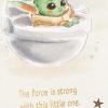Hallmark Star Wars Baby Shower Card for New Parents (Baby Yoda, Force is Strong) Welcome New Baby, Congratulations, Gender Reveal, May the 4th(Baby Yoda  Force is Strong)