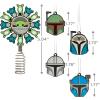Hallmark Star Wars Characters Miniature Christmas Ornaments, Set of 6, May The 4th(Mini Tree Topper with Ornaments)