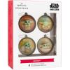 Hallmark Star Wars: The Mandalorian Grogu Scenes Mini Christmas Ornaments, Shatterproof, Set of 4(Grogu)