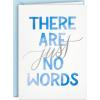 Hallmark Sympathy Card for Anniversary of Death (Caring Thoughts Never Stopped) for Widow, Widower, Friend(White  Blue)