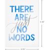 Hallmark Sympathy Card for Anniversary of Death (Caring Thoughts Never Stopped) for Widow, Widower, Friend(White  Blue)